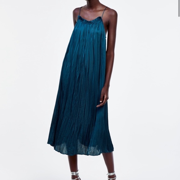 Zara Dresses Zara Pleated Maxi Dress Poshmark